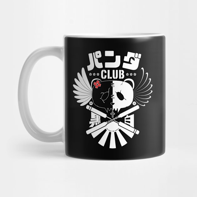 Panda Club Logo Design (White) by PandaPawPaw